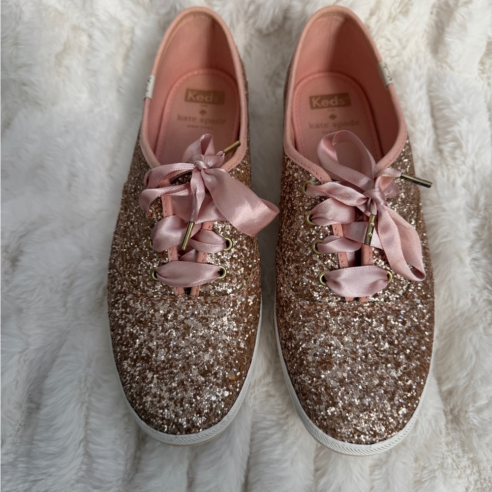 Keds x Kate Spade New York Champion Glitter Sneakers - Rose Gold